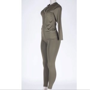 Women’s Olive Casual Comfortable Pants Set